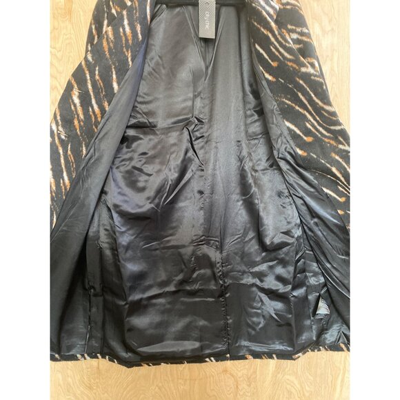 City Chic Animal Lust Coat Jacket Plus Size 16 Retro 70s Style Leopard Print NWT - Picture 10 of 13
